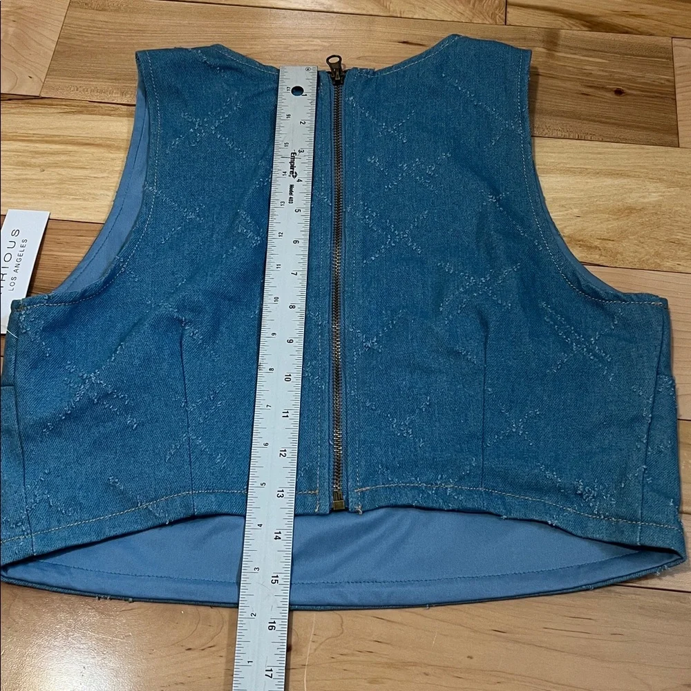 Kirious Los Angeles Denim Crop Top - Picture 5 of 11